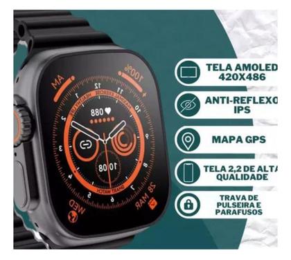 Imagem de Relógio Inteligente Smartwatch W53 7 Pulseiras Series 9 Multi-funções Masculino Feminino