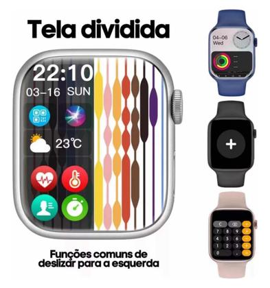Imagem de Relógio Inteligente Smartwatch W53 7 Pulseiras Series 9 Multi-funções Masculino Feminino