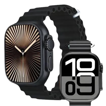 Imagem de Relogio Inteligente U4 Plus Serie 10 Tela Amoled Gps Nfc Assistente de Voz Siri Unissex Smart Watch