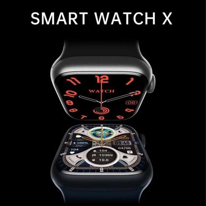 Imagem de Relogio Inteligente Watch X Smartwatch Bluetooth Masculino Feminino C/Pulseira Extra Pelicula Case