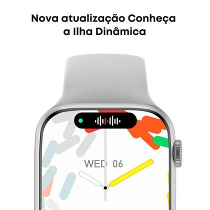 Imagem de Relógio inteligente Watch9 ProMax 2024 NFC GPS Alta definição Smartwatch comando de voz e siri masculino e feminino + 2 pulseiras 