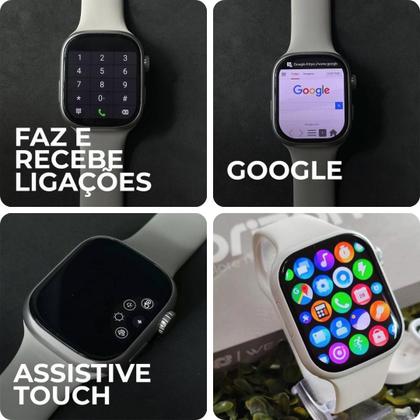 Imagem de Relógio inteligente WearFit Pro 16GB Chip 5G Câmera rotativa Celular de Pulso Wifi Smartwatch com sistema Android integrado PlayStore