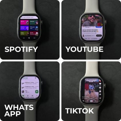 Imagem de Relógio inteligente WearFit Pro 64GB Chip 5G Câmera rotativa Celular de Pulso Wifi Smartwatch com sistema Android integrado PlayStore