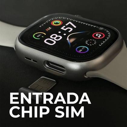 Imagem de Relógio inteligente WearFit Pro 64GB Chip 5G Câmera rotativa Celular de Pulso Wifi Smartwatch com sistema Android integrado PlayStore
