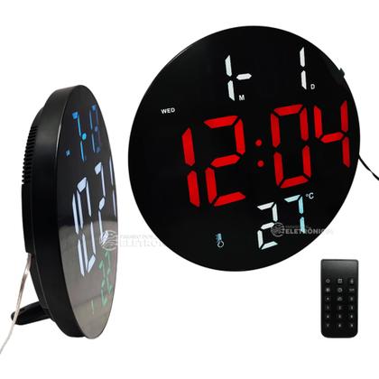Imagem de Relógio LED de Parede e Mesa com Display Grande e Ajuste de Brilho ST267 ST367