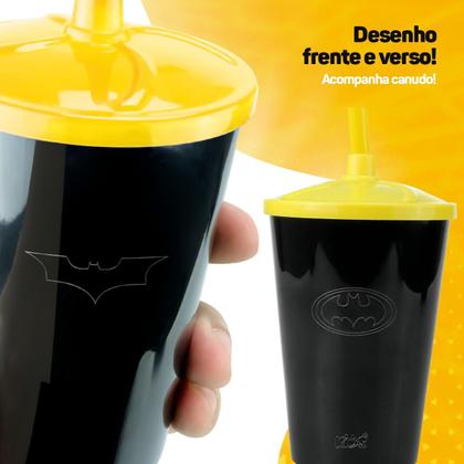 Imagem de Relogio Led Digital Infantil Preto Prova Dagua + Copo Batman presente original criança preto data adolescente heroi