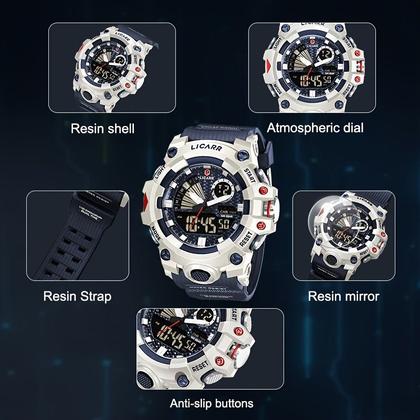 Imagem de Relógio LICARR Top Luxury - Cronômetro à Prova d'Água, Quartzo 9532