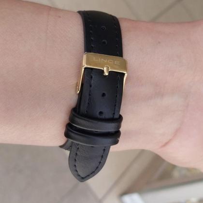 Imagem de Relogio Lince Feminino retangular dourado preto com numeros pulseira social sofistic LQC4823L25 P2PX