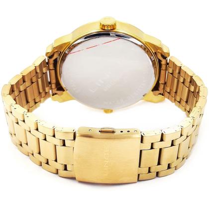 Relógio LINCE masculino Dual Time dourado MRGH049L P2KX - Relógio