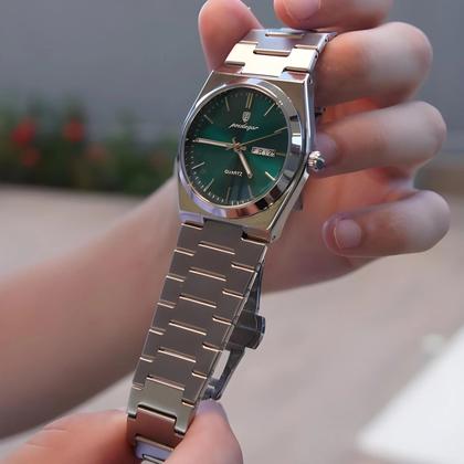 Imagem de Relógio Luxo Masculino Aço Inox Minimalista Old Money Prata