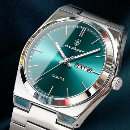 Imagem de Relógio Luxo Masculino Aço Inox Minimalista Old Money Prata
