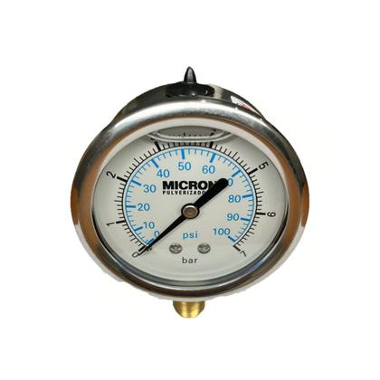 Imagem de Relógio / Manômetro de Pressão Micron até 100 psi