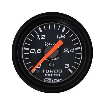 Imagem de Relógio Manômetro Pressão Turbo 0-3Kg + Kit Instalação P