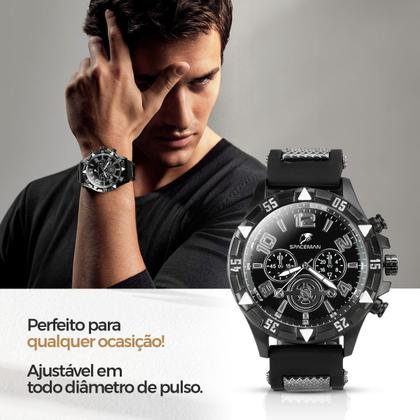 Imagem de Relogio masculino aço inox + cordão crucifixo religioso robusto grande original qualidade premium presente resistente
