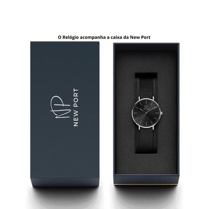 Imagem de Relógio Masculino Analógico Casual De Pulso New Port 40mm Preto