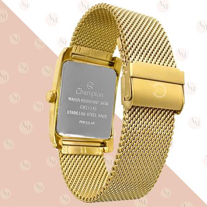 Imagem de Relógio Masculino Analógico Champion Dourado Original Luxo