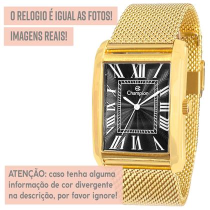Imagem de Relógio Masculino Analógico Champion Dourado Original Luxo