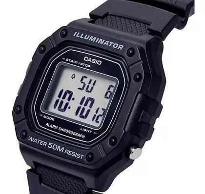 Relógio Masculino Casio Digital Preto W-218H-1Avdf Imagem de Relógio Masculino Casio Digital Preto W-218H-1Avdf