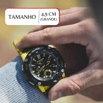 Relógio Masculino Casio G-Shock Anadigi Amarelo GA-2000