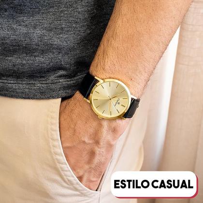 Imagem de Relógio Masculino Champion Analógico Couro Preto CN20677X