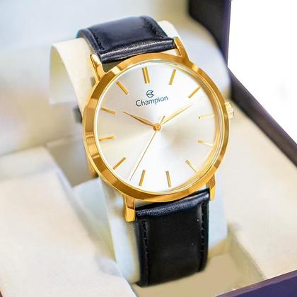Imagem de Relógio Masculino Champion Analógico Couro Preto CN20677X