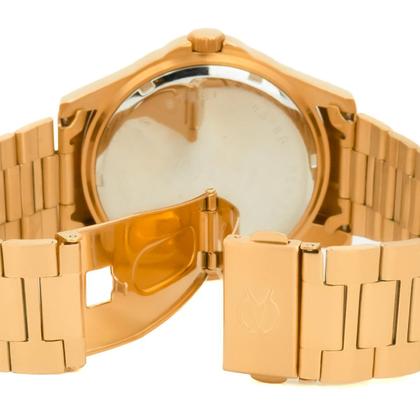 Imagem de Relógio Masculino Champion Dourado Aço Mostrador Azul Original Resistente à Água CA31328N