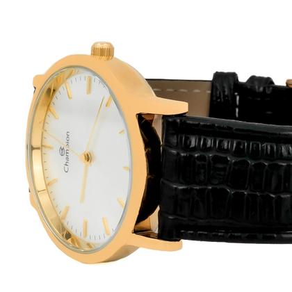 Imagem de Relógio Masculino Champion Dourado material sintético Mostrador Dourado Original Resistente à Água CH22260M