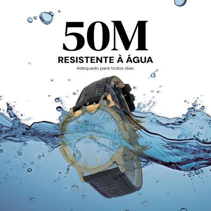 Imagem de Relógio Masculino Champion Dourado material sintético Mostrador Dourado Original Resistente à Água CH22260M