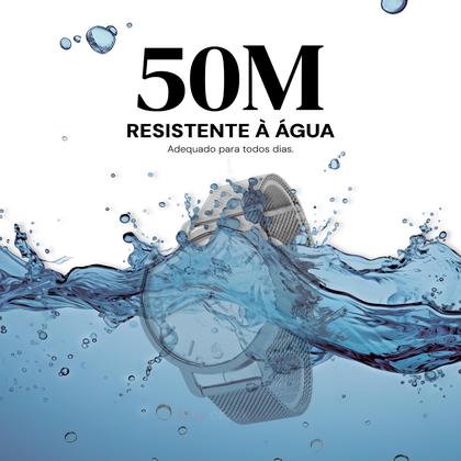 Imagem de Relógio Masculino Champion Prata Aço Inoxidável Mostrador Branco Original Resistente à Água CN21434Q