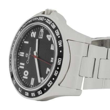 Imagem de Relógio Masculino Champion Prata Aço Inoxidável Mostrador Preto Original Resistente à Água CA31328T
