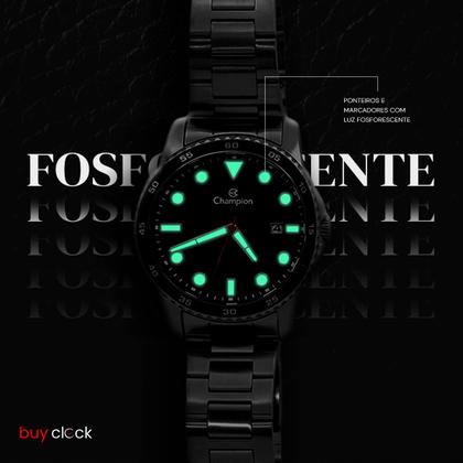 Imagem de Relógio Masculino Champion Prata Analógico Calendário Original Resistente à Água CA31677T