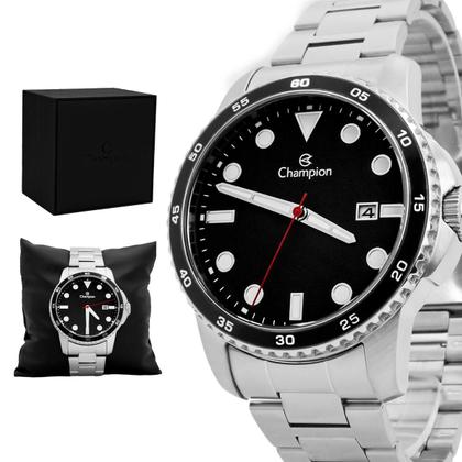 Imagem de Relógio Masculino Champion Prata Analógico Calendário Original Resistente à Água CA31677T