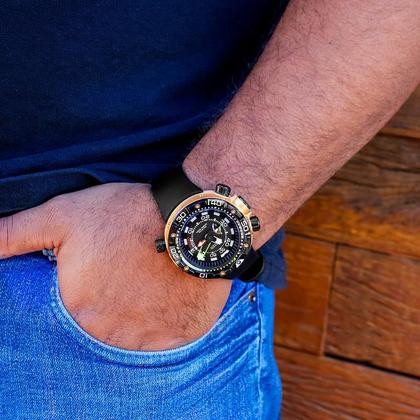 吉 Relógio Masculino Citizen Aqualand Marine Eco-Drive TZ30740P em