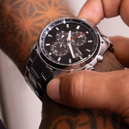 Imagem de Relógio Masculino Citizen Prata Cronógrafo Eco Drive TZ30240T