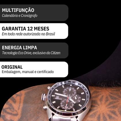 Imagem de Relógio Masculino Citizen Prata Cronógrafo Eco Drive TZ30240T