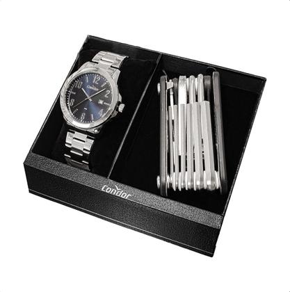 Imagem de Relógio Masculino Condor Analógico Prata CO2115NAQ/K4A + Kit