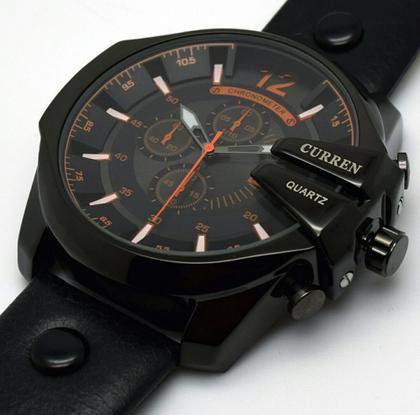 Imagem de Relógio Masculino Curren 8176 Esportivo Pulseira Couro 