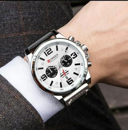 Imagem de Relógio Masculino Curren 8314 Original Importado Funcional Couro