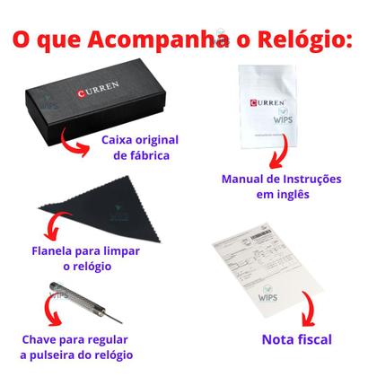 Imagem de Relógio Masculino Curren 8395 Analógico Funcional Casual