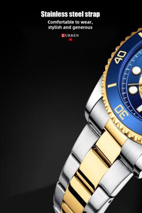 Imagem de Relógio Masculino Curren 8412 Esportivo Aço Inox Analógico