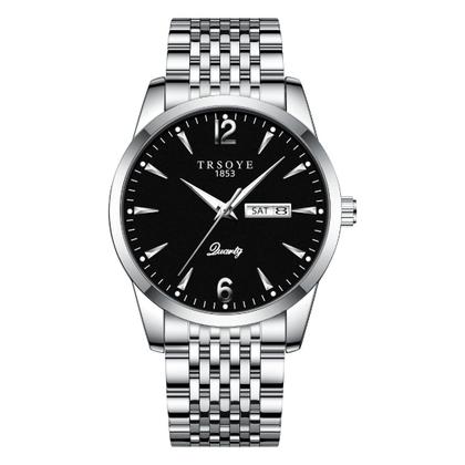 Imagem de Relógio Masculino De Luxo Prata Analógico Social + Pulseira