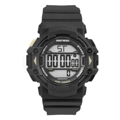 Imagem de Relógio Masculino Digital De Pulso Preto com Pulseira de Silicone à Prova D Água Resistente Shock Redondo Esportivo Surf Mormaii