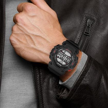 Imagem de Relógio Masculino Digital Esportivo de Pulso com Pulseira de Silicone à Prova D Água Shock Preto e Vermelho Fundo Positivo Mormaii