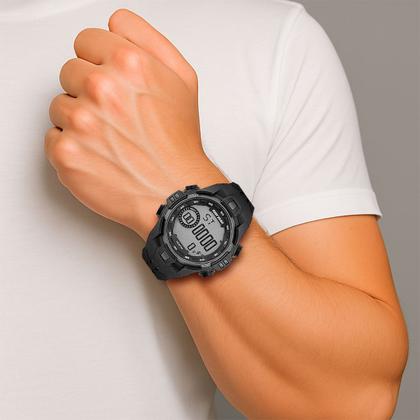 Imagem de Relógio Masculino Digital Preto de Pulso com Pulseira de Silicone à Prova D Água Esportivo Surf Mormaii