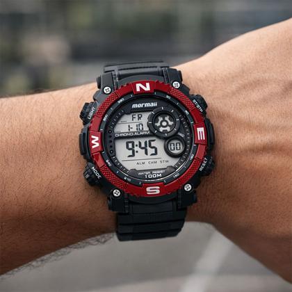 Imagem de Relógio Masculino Digital Preto e Vermelho Shock Mormaii