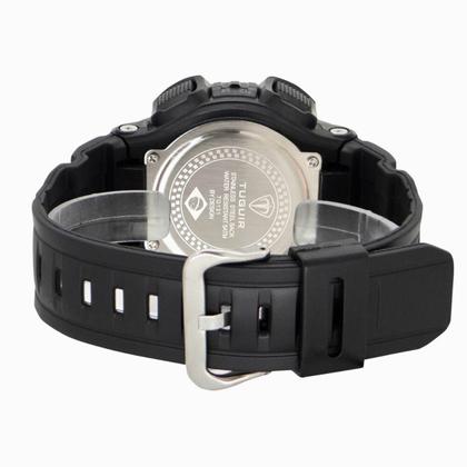 Imagem de Relógio Masculino Digital Preto Esportivo de Pulso com Pulseira de Silicone Resistente à Água 5 ATM Redondo Sock Tático Militar Tuguir