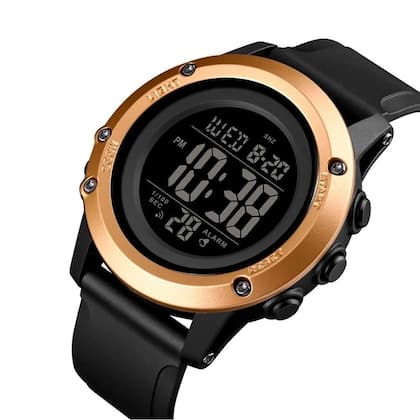 Imagem de Relógio Masculino Digital Skmei 1506 Resistente à água 5 ATM Preto Caixa em Resina Pulseira de
