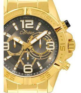 Imagem de Relógio Masculino Dourado Condor  Multifuncional COVD34AA/4C
