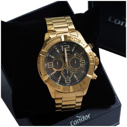 Imagem de Relógio Masculino Dourado Condor  Multifuncional COVD34AA/4C