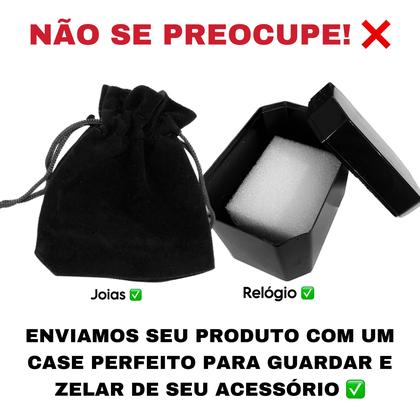 Imagem de Relogio Masculino Dourado Grande Original Com Corrente Top